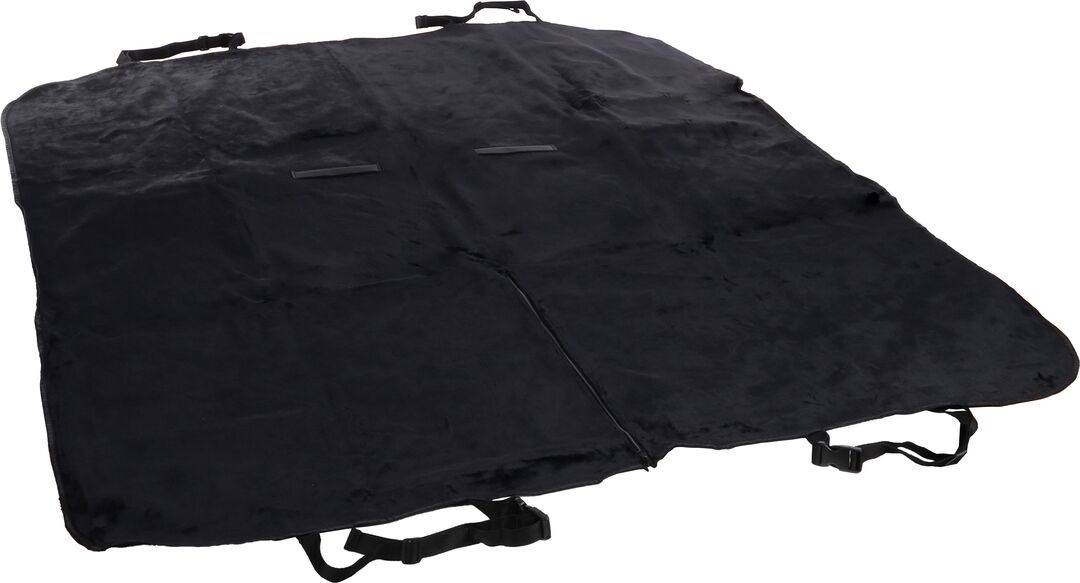 Flamingo Car seat cover Fleazy Can be split in two Hammock model Back seat (of the car) Black