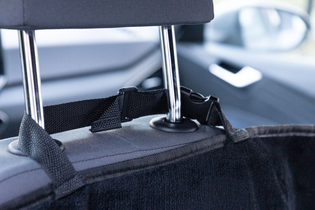 Flamingo Car seat cover Fleazy Can be split in two Hammock model Back seat (of the car) Black