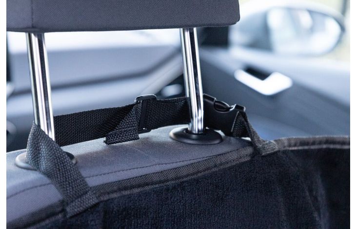Flamingo Car seat cover Fleazy Can be split in two Hammock model Back seat (of the car) Black