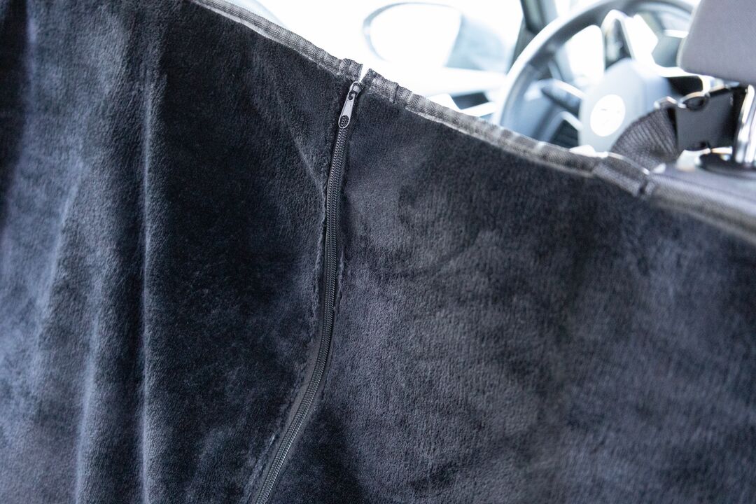 Flamingo Car seat cover Fleazy Can be split in two Hammock model Back seat (of the car) Black