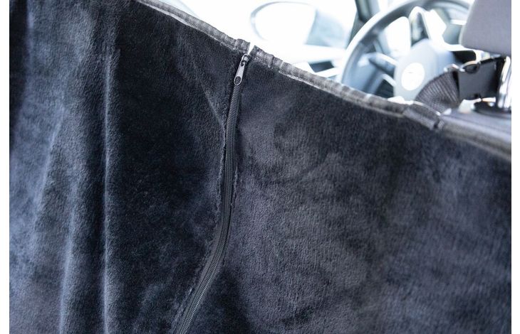 Flamingo Car seat cover Fleazy Can be split in two Hammock model Back seat (of the car) Black