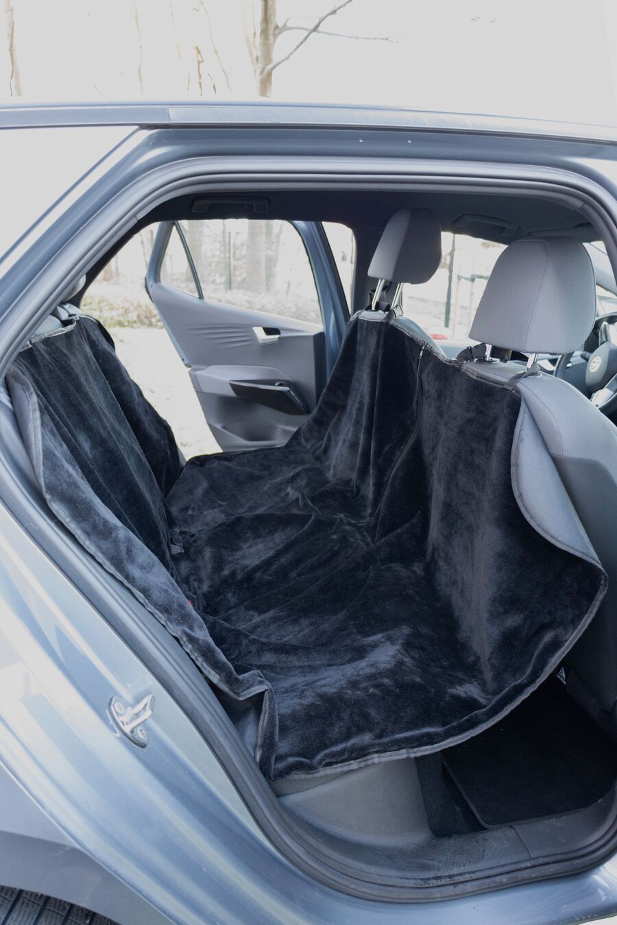 Flamingo Car seat cover Fleazy Can be split in two Hammock model Back seat (of the car) Black