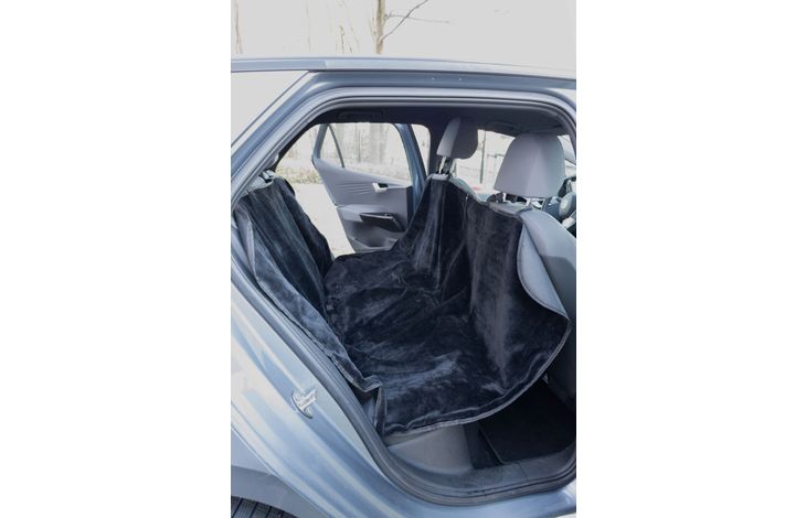 Flamingo Car seat cover Fleazy Can be split in two Hammock model Back seat (of the car) Black