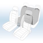 Car seat cover Fleazy Can be split in two Hammock model Back seat (of the car) Black