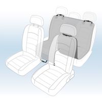 Flamingo Car seat cover Fleazy Can be split in two Hammock model Back seat (of the car) Black