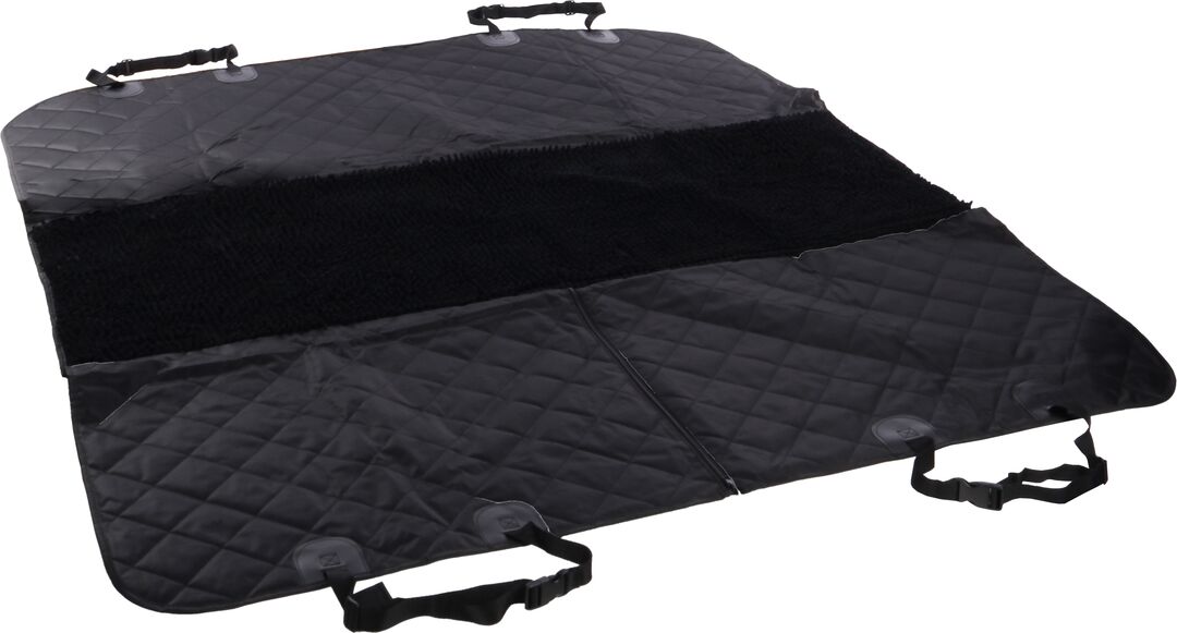 Flamingo Car seat cover Heary Can be split in two Hammock model Back seat (of the car) Black