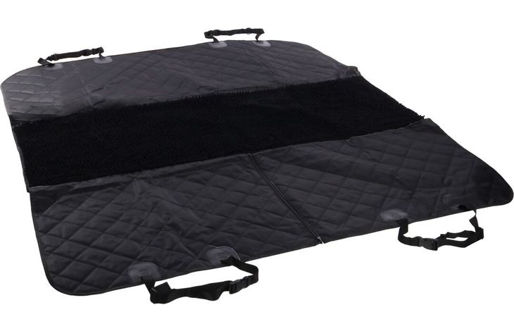 Flamingo Car seat cover Heary Can be split in two Hammock model Back seat (of the car) Black