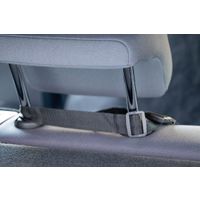 Flamingo Car seat cover Heary Can be split in two Hammock model Back seat (of the car) Black