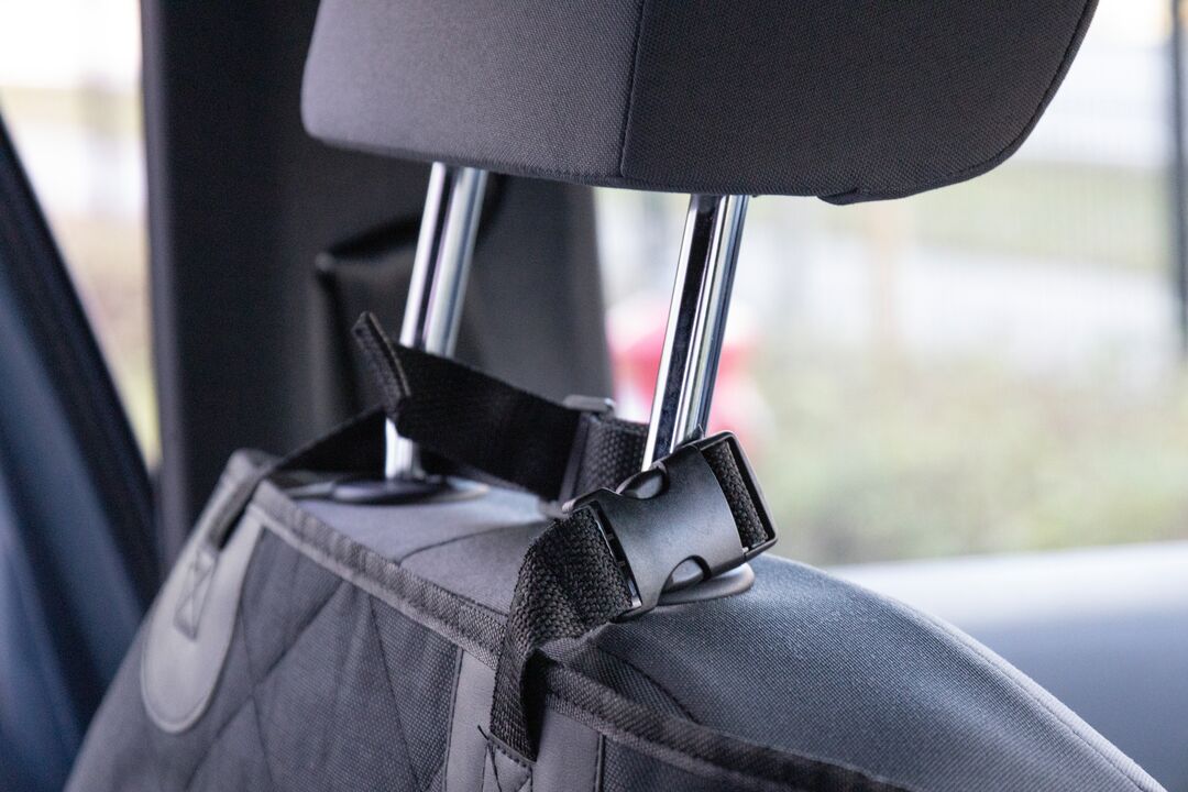 Flamingo Car seat cover Heary Can be split in two Hammock model Back seat (of the car) Black