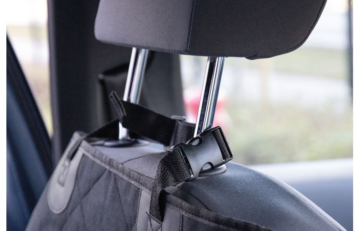 Flamingo Car seat cover Heary Can be split in two Hammock model Back seat (of the car) Black