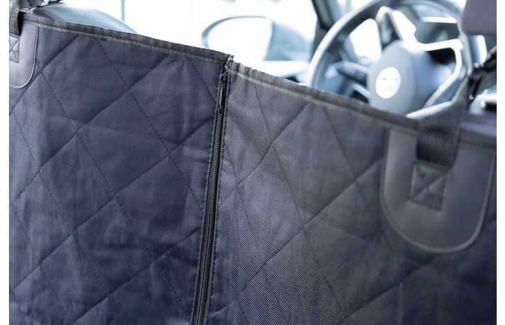 Flamingo Car seat cover Heary Can be split in two Hammock model Back seat (of the car) Black