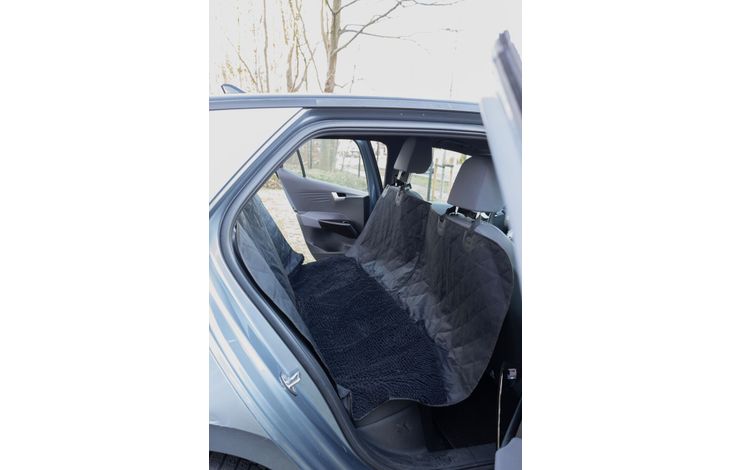 Flamingo Car seat cover Heary Can be split in two Hammock model Back seat (of the car) Black