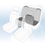 Car seat cover Heary Can be split in two Hammock model Back seat (of the car) Black