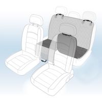 Flamingo Car seat cover Heary Can be split in two Hammock model Back seat (of the car) Black