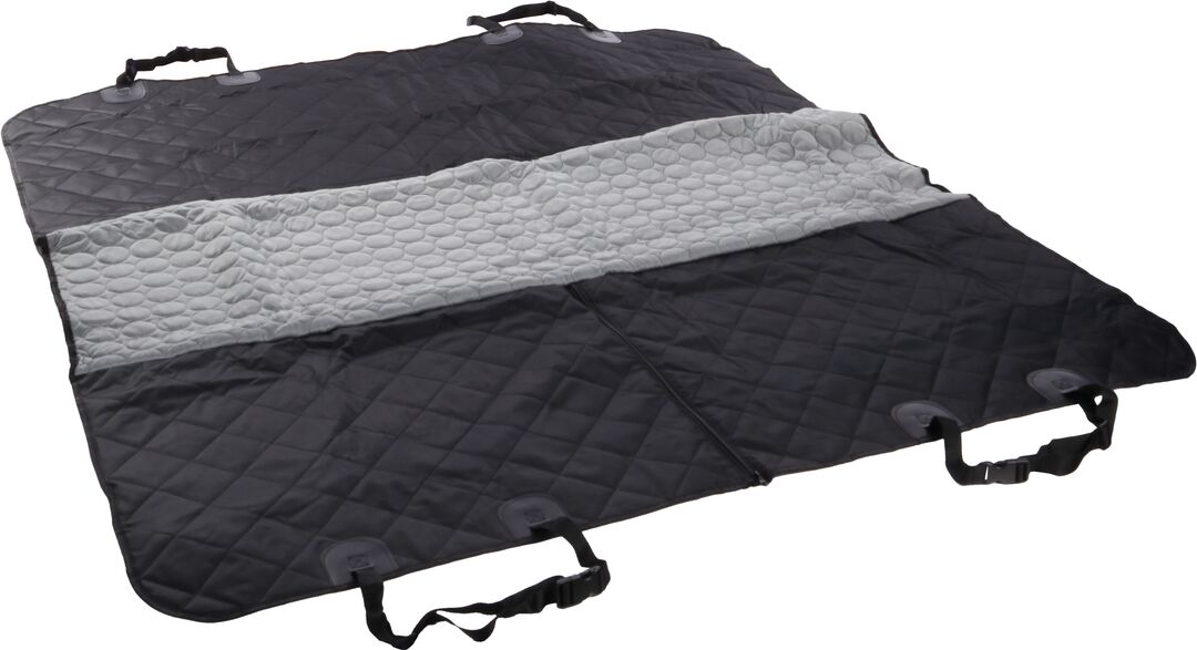 Flamingo Car seat cover Breazy Can be split in two Hammock model Back seat (of the car) Black