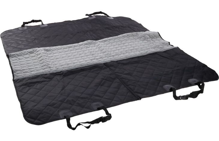Flamingo Car seat cover Breazy Can be split in two Hammock model Back seat (of the car) Black