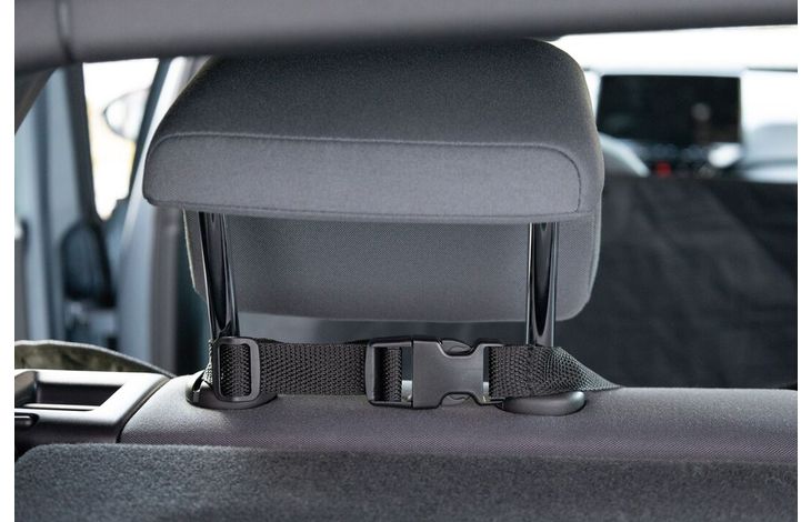 Flamingo Car seat cover Breazy Can be split in two Hammock model Back seat (of the car) Black