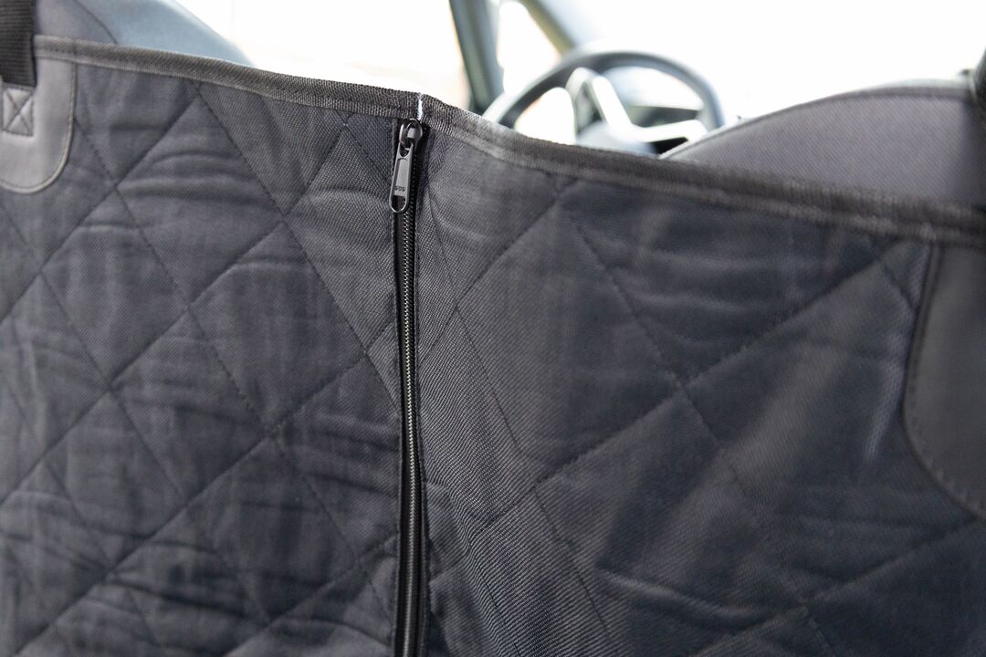 Flamingo Car seat cover Breazy Can be split in two Hammock model Back seat (of the car) Black