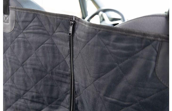Flamingo Car seat cover Breazy Can be split in two Hammock model Back seat (of the car) Black