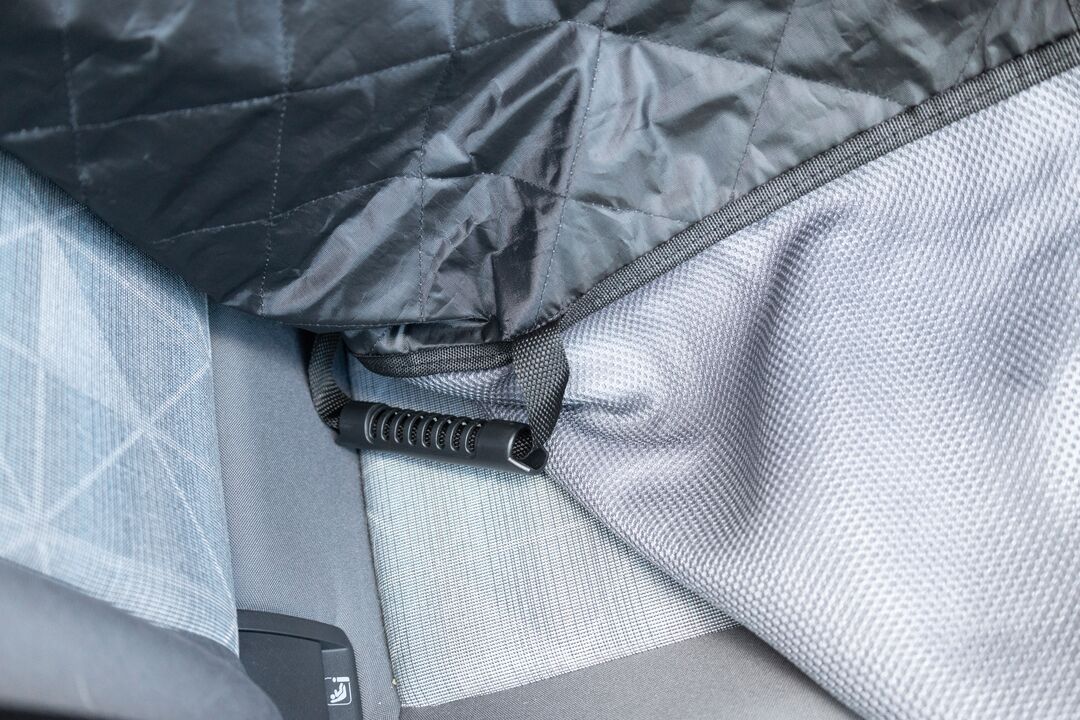 Flamingo Car seat cover Breazy Can be split in two Hammock model Back seat (of the car) Black