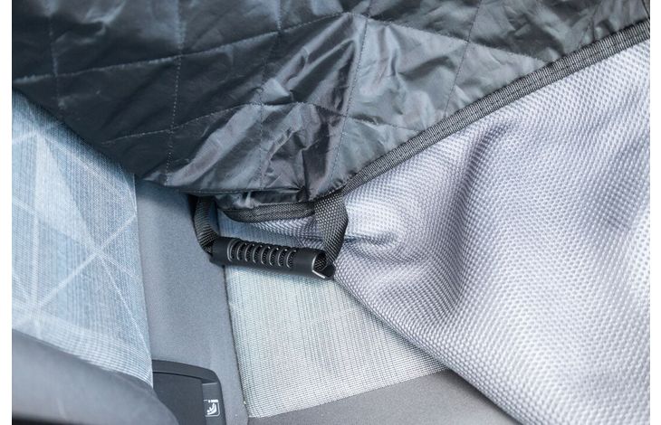 Flamingo Car seat cover Breazy Can be split in two Hammock model Back seat (of the car) Black
