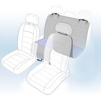 Flamingo Car seat cover Breazy Can be split in two Hammock model Back seat (of the car) Black