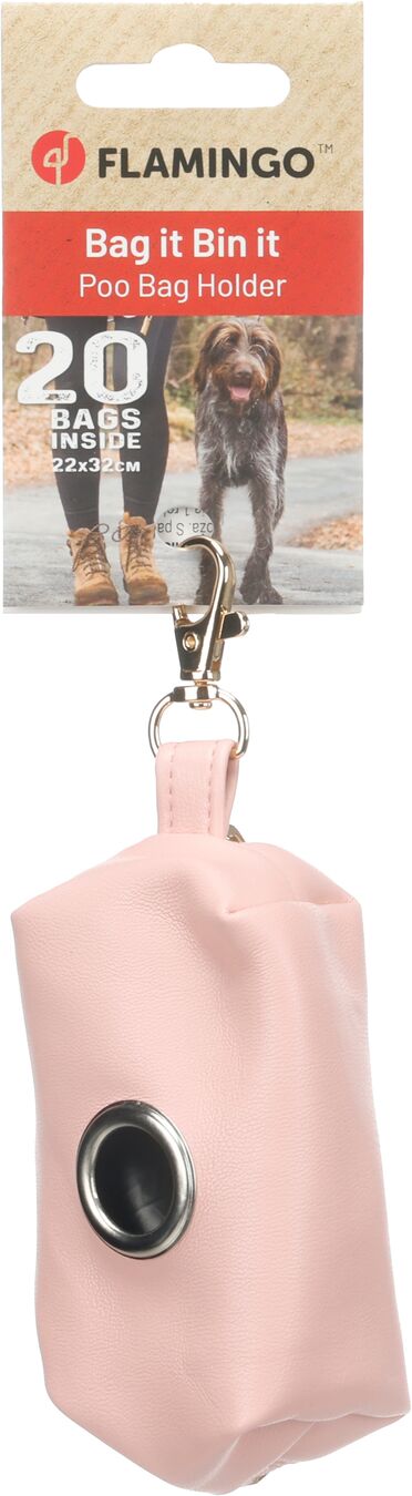Flamingo Poop bag dispenser Purva Pink