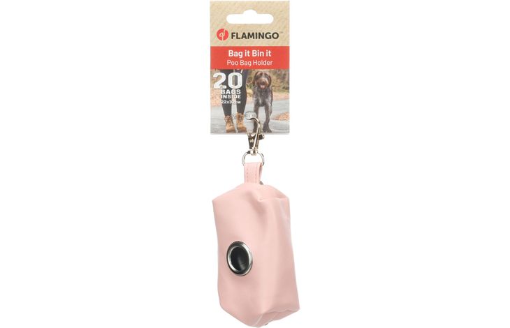 Flamingo Poop bag dispenser Purva Pink