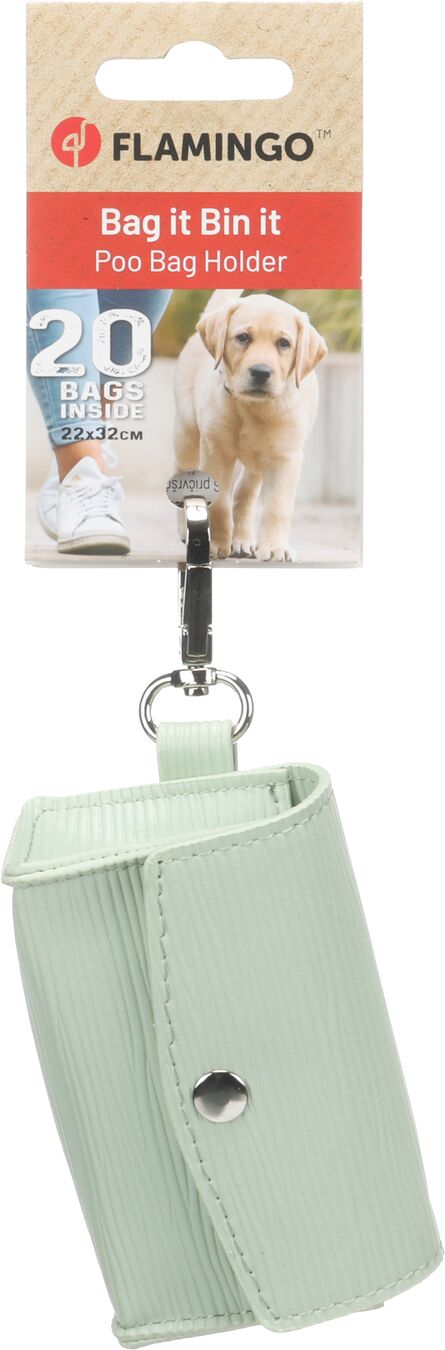 Flamingo Poop bag dispenser Riblea Green