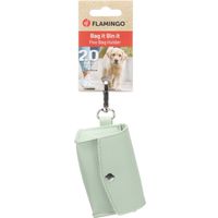 Flamingo Poop bag dispenser Riblea Green