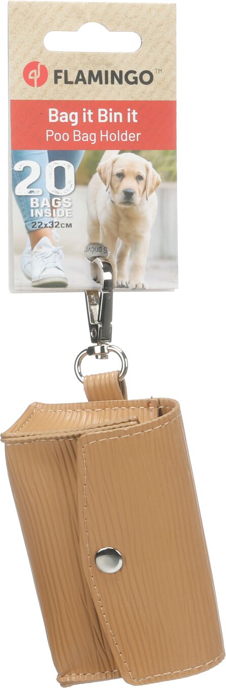 Flamingo Poop bag dispenser Riblea Brown