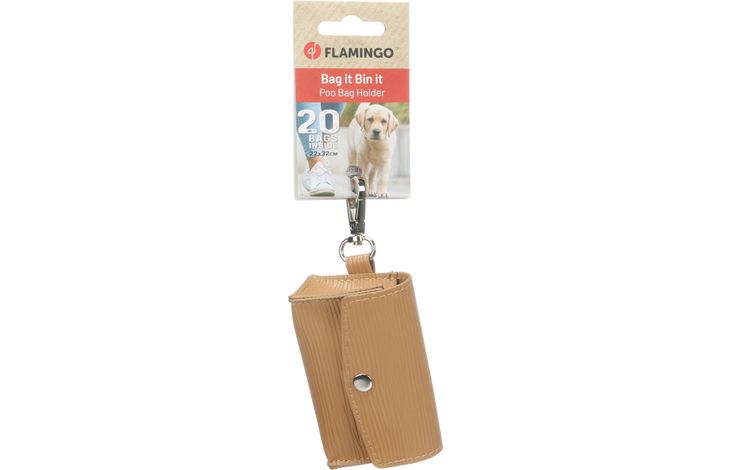 Flamingo Poop bag dispenser Riblea Brown
