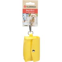 Flamingo Poop bag dispenser Riblea Yellow