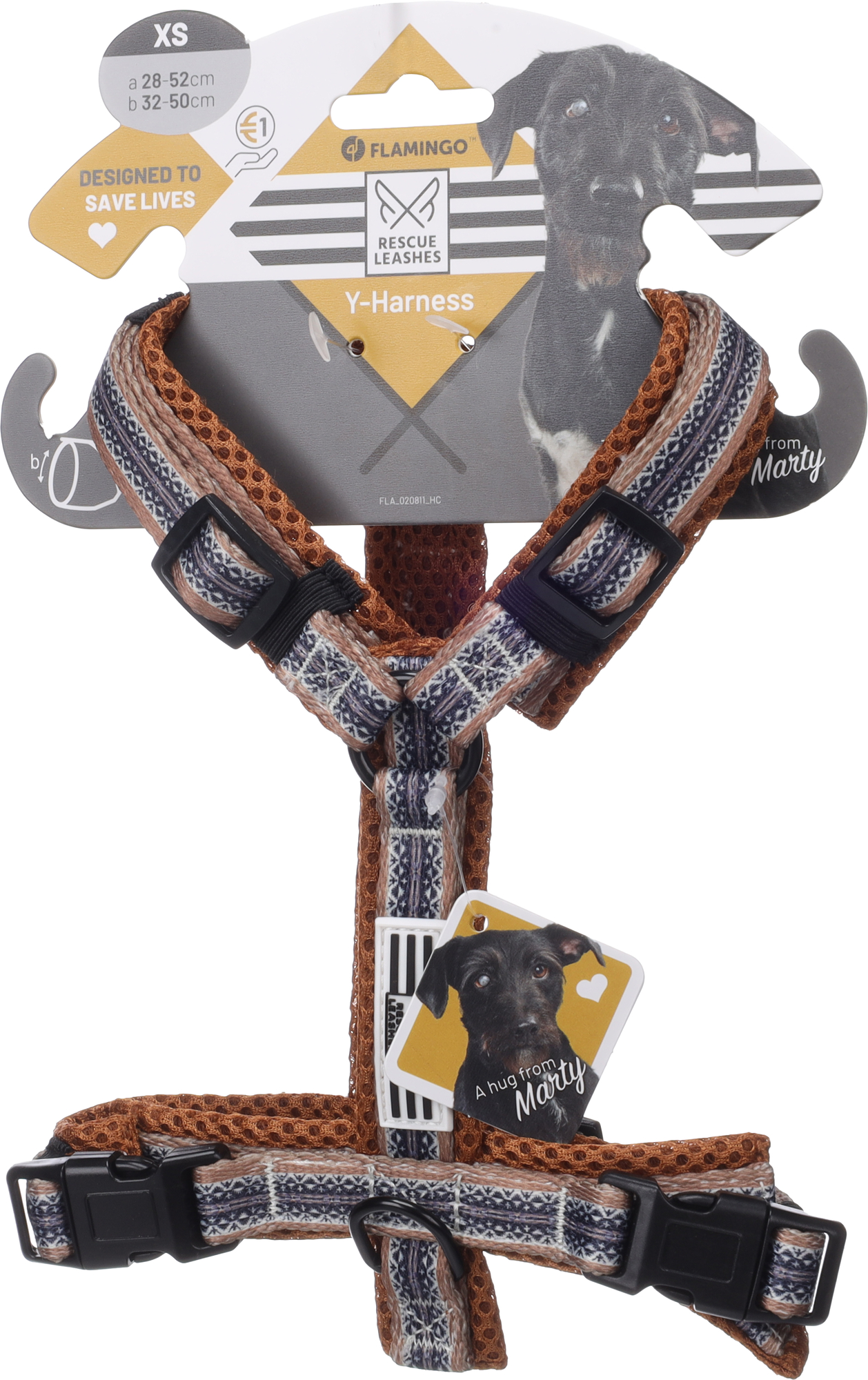 Harness Y-shape Ubud Black | 526150 | Flamingo Pet Products