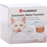Flamingo Drinking fountain Mali Round Terracotta & White