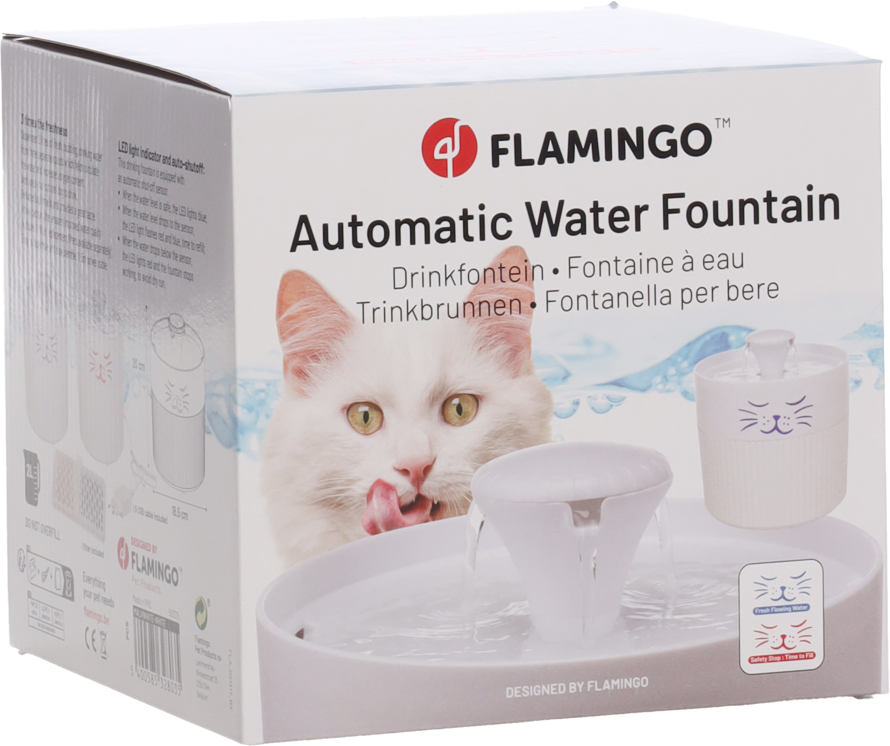 Flamingo Drinking fountain Mali Round White