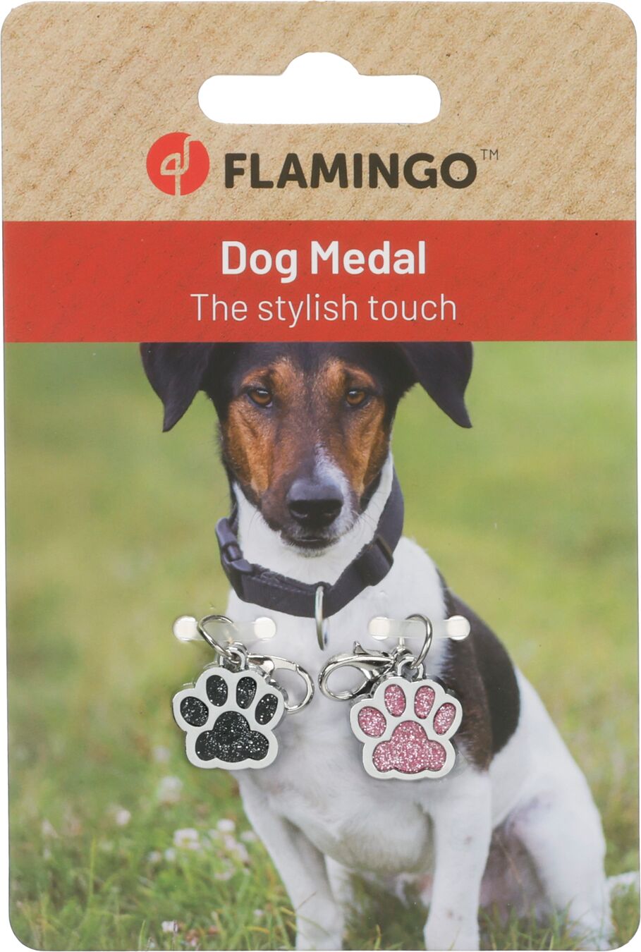 Flamingo Medal Paw Tassu Pink & Black