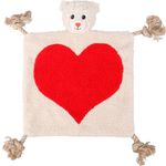 Toy Lief Bear & Heart & Cuddle blanket with rope Red
