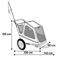 Flamingo Bicycle trailer Jodie Green
