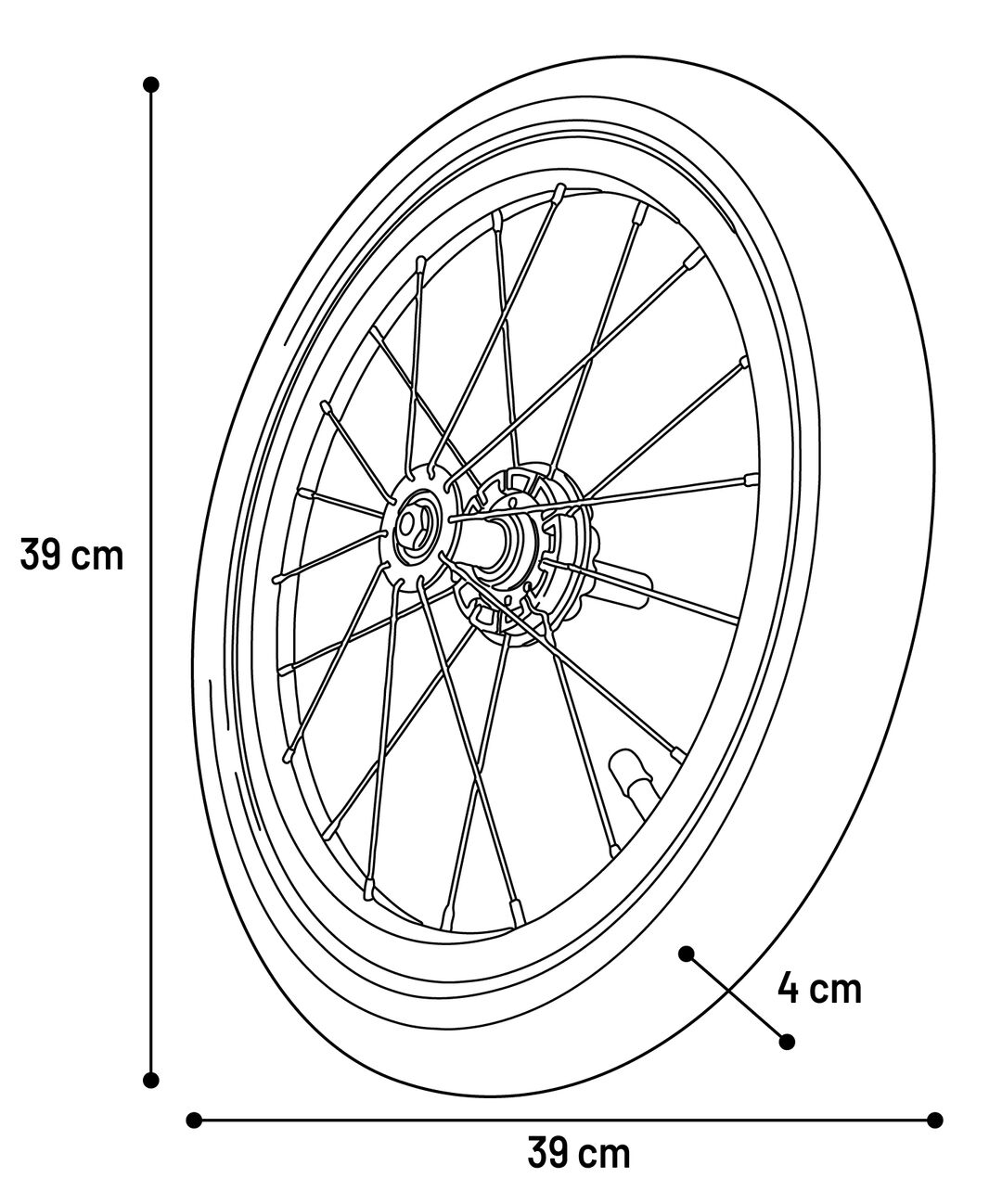 Flamingo Spare wheel for bicycle trailer Jodie