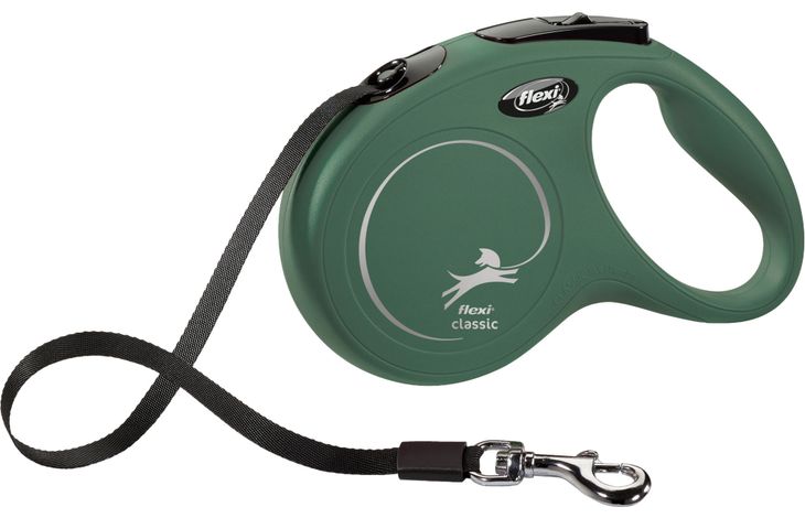 Flexi Flexi Guinzaglio retrattile Classic Fettuccia Verde oliva