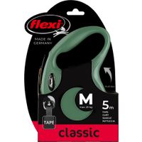 Flexi Flexi Guinzaglio retrattile Classic Fettuccia Verde oliva