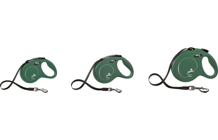 Flexi Flexi Guinzaglio retrattile Classic Fettuccia Verde oliva