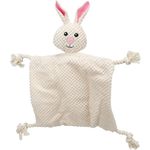 Jouet Akra Couverture câlin & Lapin avec corde Blanc