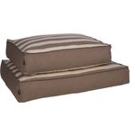 Cushion Zahia Rectangle Taupe & White
