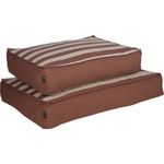 Cushion Zahia Rectangle Mocha & White