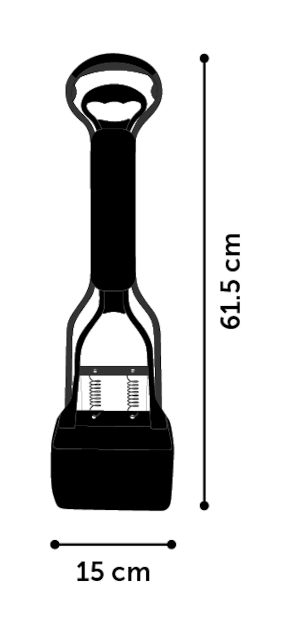 Flamingo Poop scoop Easy Scoop Black & Grey