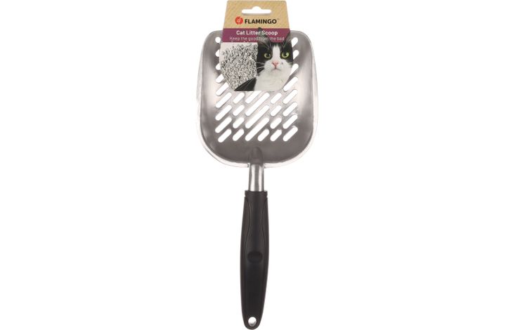 Flamingo Kattenbakschep Zora Zilver & Zwart