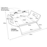 Flamingo Coprisedili per auto Aiko Bagagliaio Nero