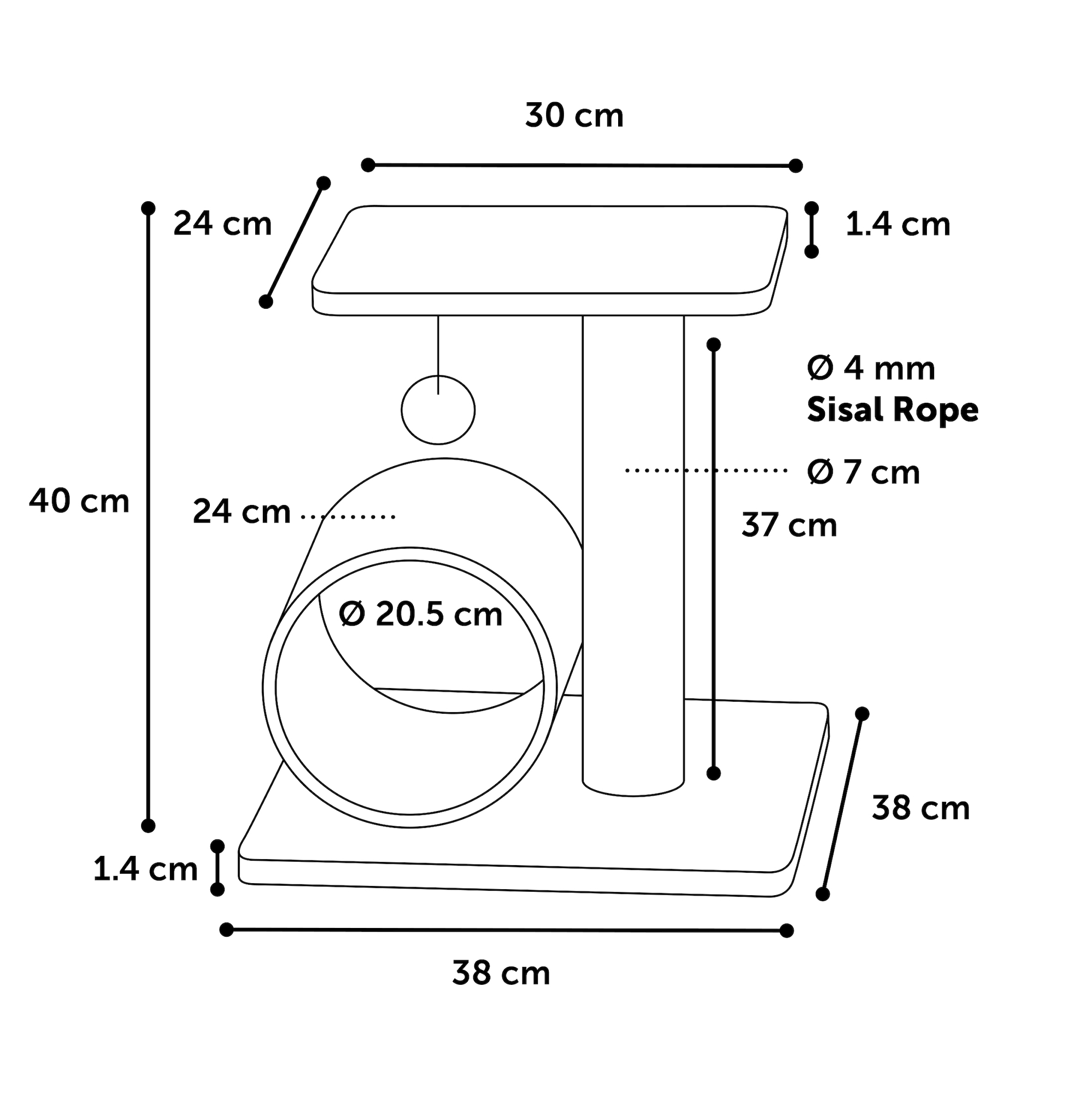 Flamingo Arbre à chat Triolet Écru & Gris